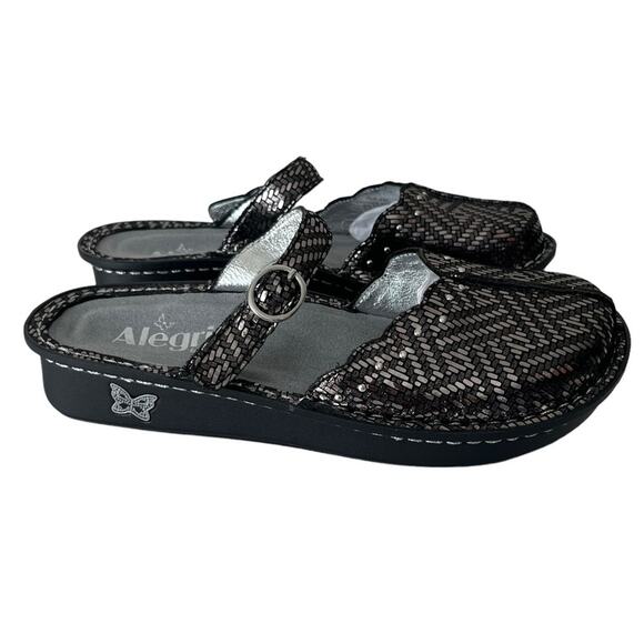 Alegria Tuscany Maryjane pewter slide clog 36 - Picture 3 of 11